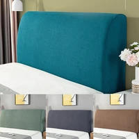 thicken elastic all inclusive bed head covers plush headboard cover polar fleece for home solid color long back chair cover