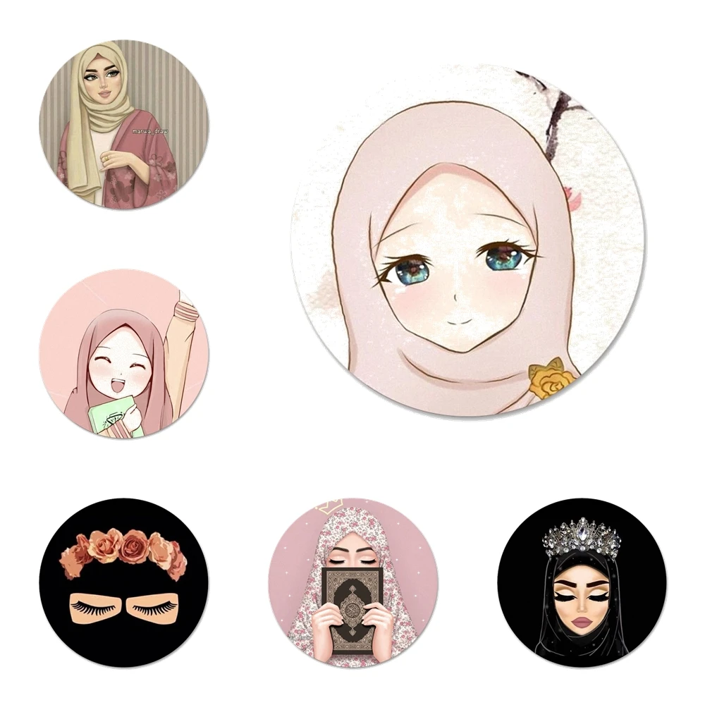 58 мм женщина в хиджаб уход за кожей лица мусульман значок брошь заколка