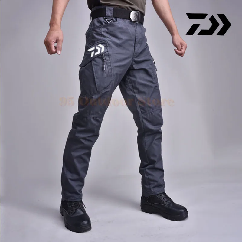 

2021 New Daiwa Fishing Pants Multi-Pockets Outdoor Sport Hiking Fishing Clothes Men Trousers Solid Breathable Fishing Clothing