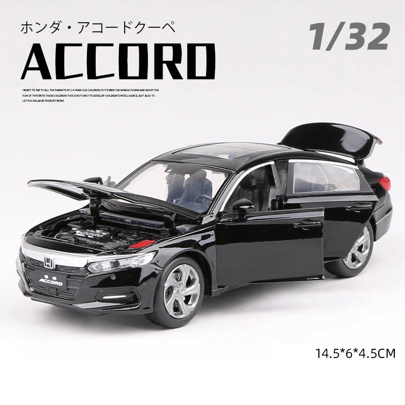 

SILLY CAT 1:32 Metal Model Car For HONDA Accord 10 X CV_ 2018-2021 Car Model Toy Play Vehicles Open Door Boy Car Toys Collection