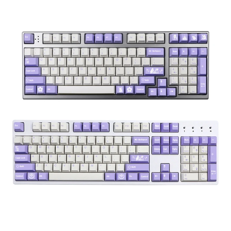 135-Key Rabbit PBT Sublimation Keycaps Japanese/English for Mechanical Keyboard | Компьютеры и офис