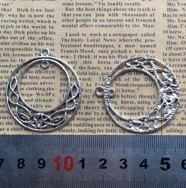 

Supplies For Jewelry Making 2pcs 38x42mm Antique Silver Color Round Connector Jewelry Components