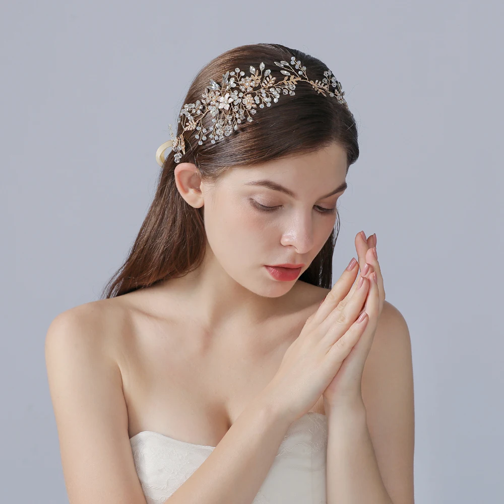 

Handmade Bridal Hair Jewelry Wedding Hair Accessory Flower Bridal Headdress Hair Ornaments For Bride Wedding Hair Accessories