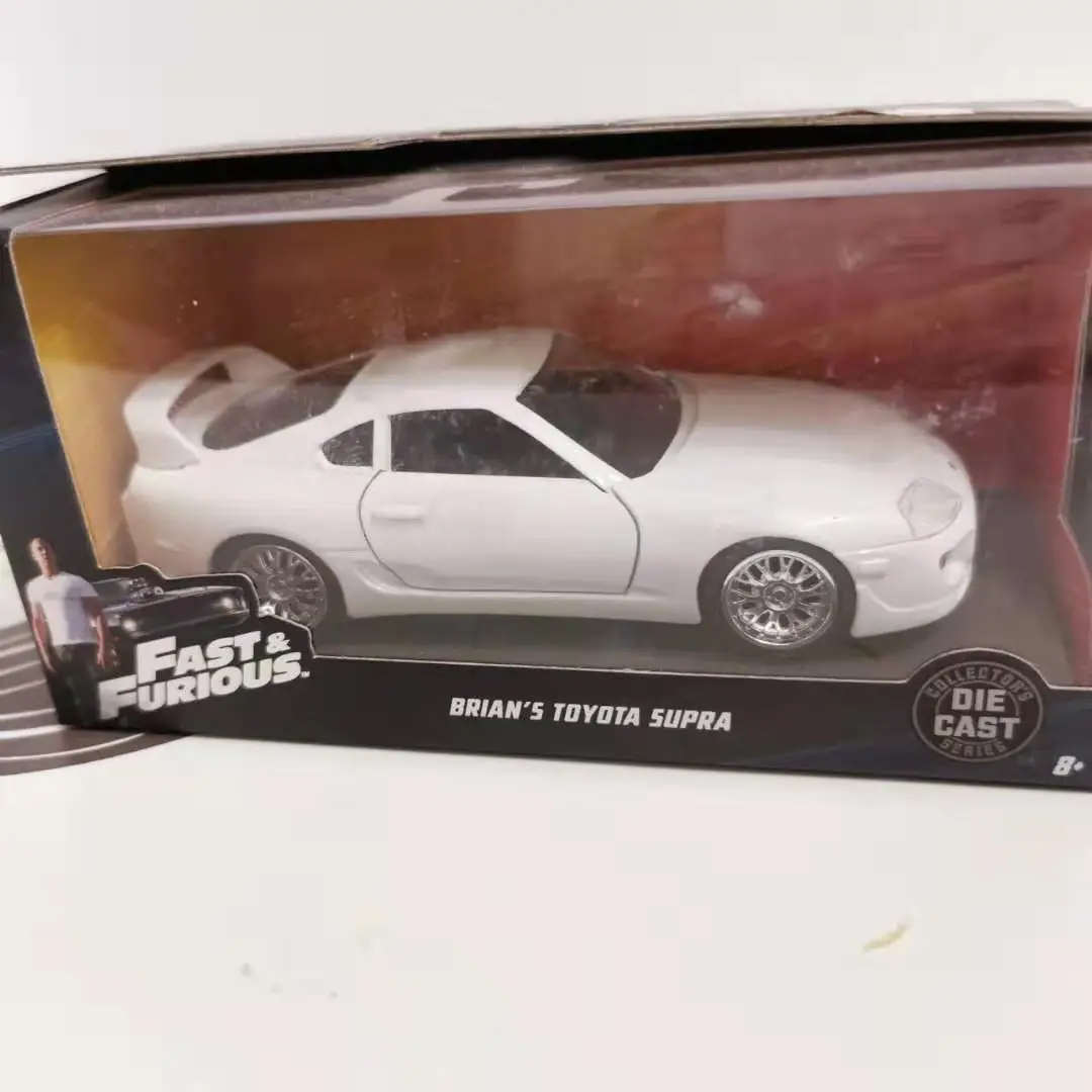 TOYOTA Supra 1:32 Jada Классическая Металлическая Форсаж 8 Гоночная машина литая под давлением игрушка модель CarsToy для детей Коллекция подарков - Цвет: TOYOTA Supra