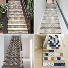 Серая потертая водостойкая самодельная Съемная лестница для кухни и ванной, легко чистится, декоративные наклейки для лестницы