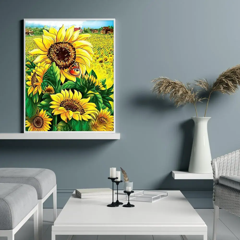 5D DIY алмазное Рисование подсолнечник вышивка крестом мозаика ремесленные наборы