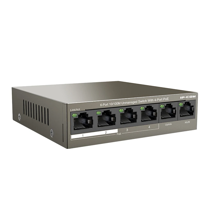 IPCOM F1106P-4-63W 6 Порты и разъёмы Poe коммутатора Ethernet сетевой коммутатор 10/100 Мбит