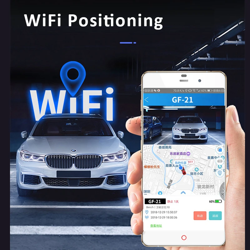 GF21 мини GPS-трекер LBS Wifi позиционирование SOS гео забор сигнализация 2G SIM SMS голосовой