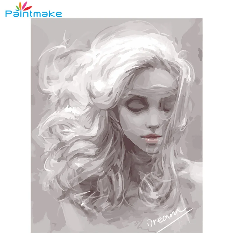 Paintmake Portrait DIY живопись по номерам наборы для рисования маслом Ручная роспись на