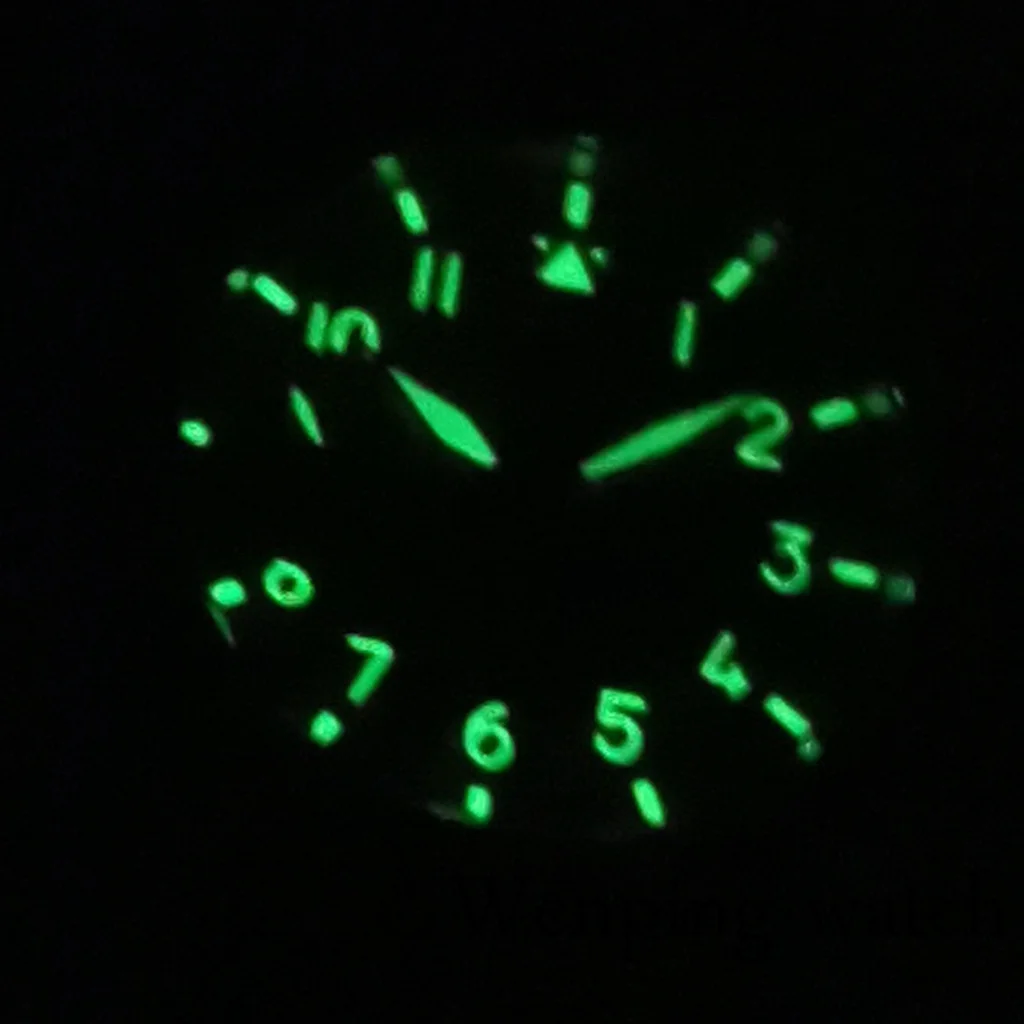 Мужские часы с кожаным ремешком 42 мм стерильный сапфировый кристалл черный и