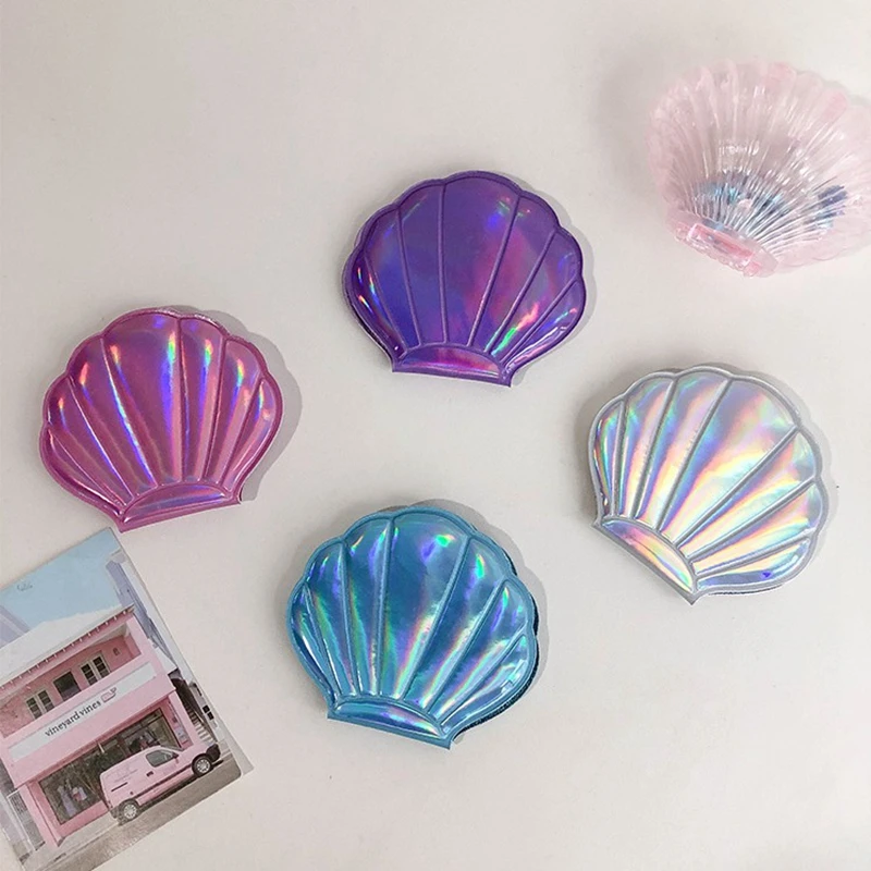 W &amp G зеркало для макияжа в форме морской ракушки портативное складное лазерное