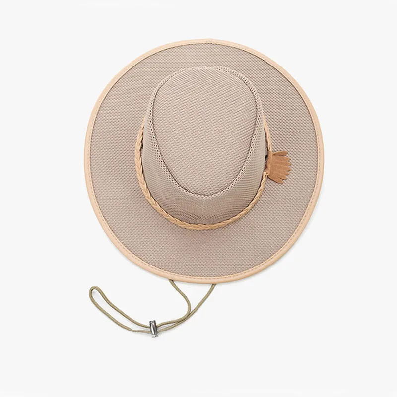 Панама соломенная для мужчин и женщин Пляжная в ковбойском стиле с полями |