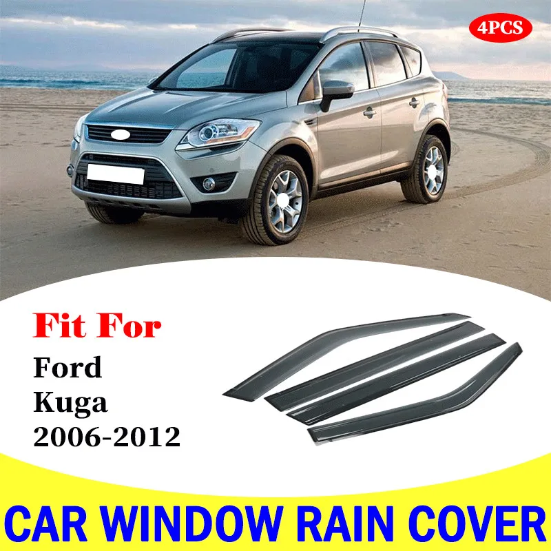 For Ford KUGA 2006-2012 window visor car rain shield deflectors awning trim cover exterior rain cover car accessories