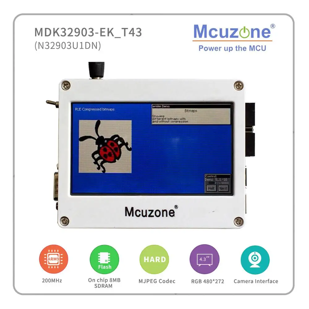 MDK903 EK_T43 OV7725 с 0 3 Mpix датчиком изображения UCOS UCGUI LCDC JPEG codec 4 &quot480272 TFTLCD TP N32905U1DN NUVOTON