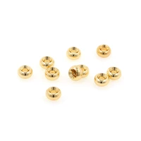10pcs gold filled copper round spacer brass wheel beads for diy bracelet making jewelry findings