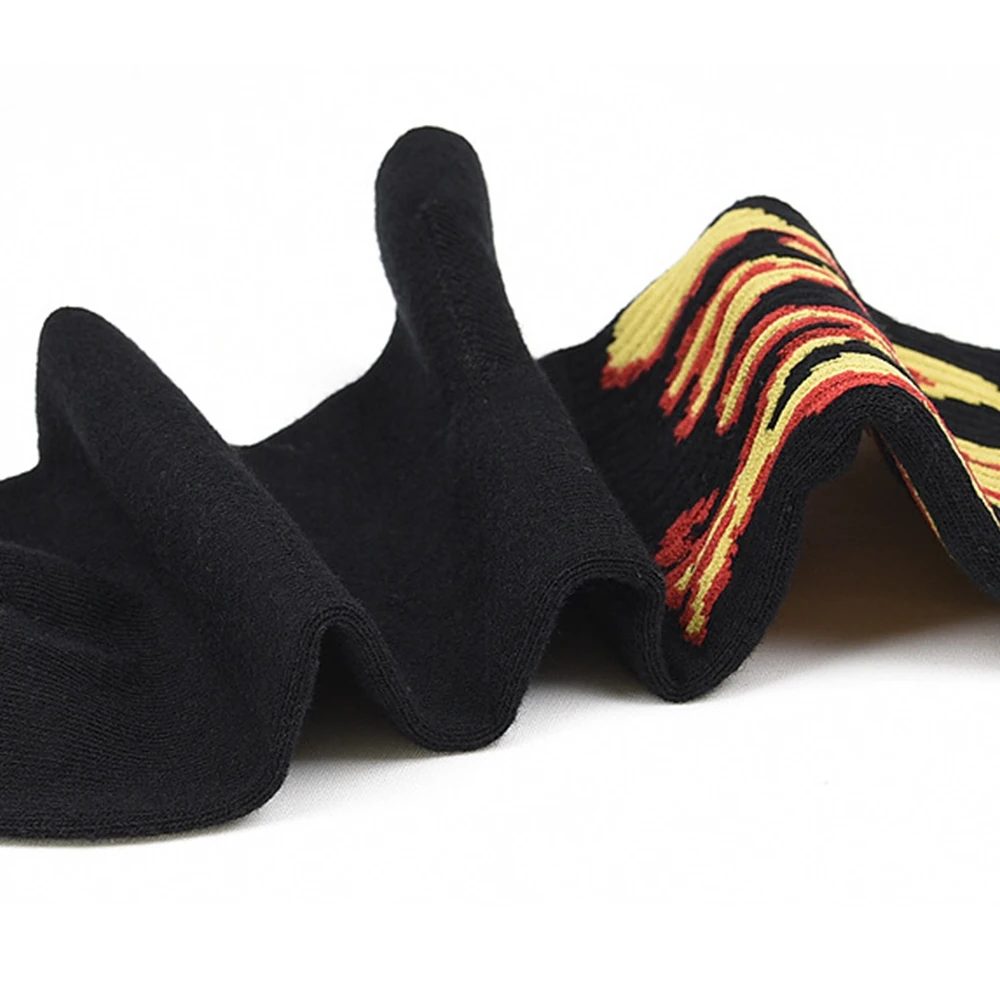 Мужские носки для скейтборда из хлопка с огненным пламенем скейтборд в стиле