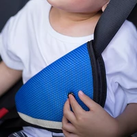 triangle child car safety belts adjuster child resistant safety belt protector shave blue baby car safety belt pad support