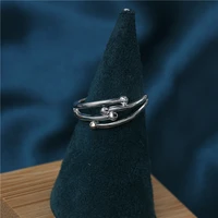 rings for women men fashion simple design irregular ring adjustable opening design gift jewelry for wife on qixi festival
