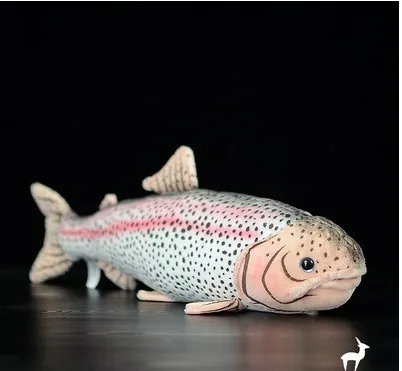 Rainbow trout 42cm 38 см Hammerhead плюшевая игрушка «Акула» чучело океанское животное плюшевые мягкие игрушки для детей подарок на день рождения - Цвет: Rainbow trout 42cm