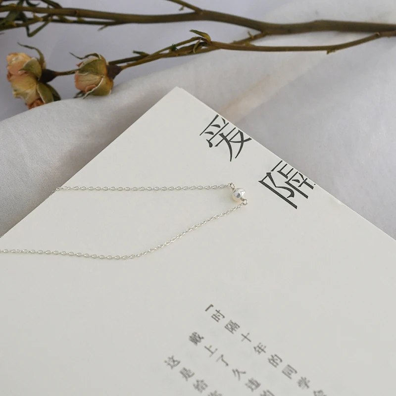 Женское колье-чокер из натурального пресноводного жемчуга ASHIQI 925 пробы