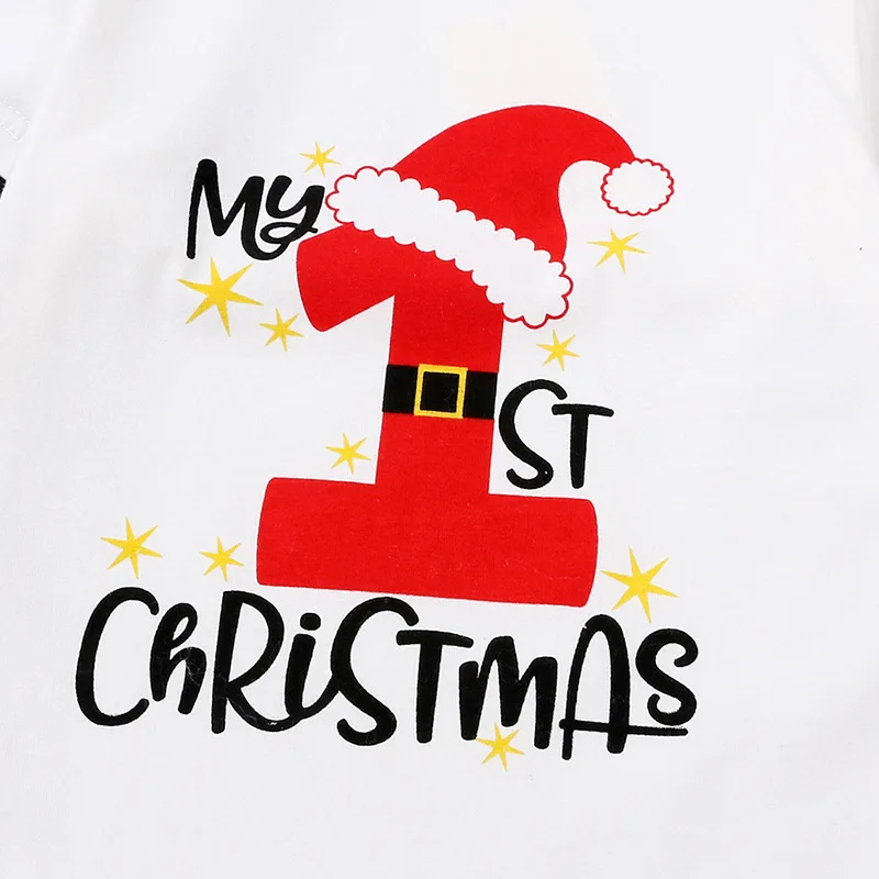 

2020 Christmas Toddler Boys Girls Outfits Newborn Clothes Long Sleeve Cotton Cute Print Baby Bodysuits Infant Clothing BC1164-1