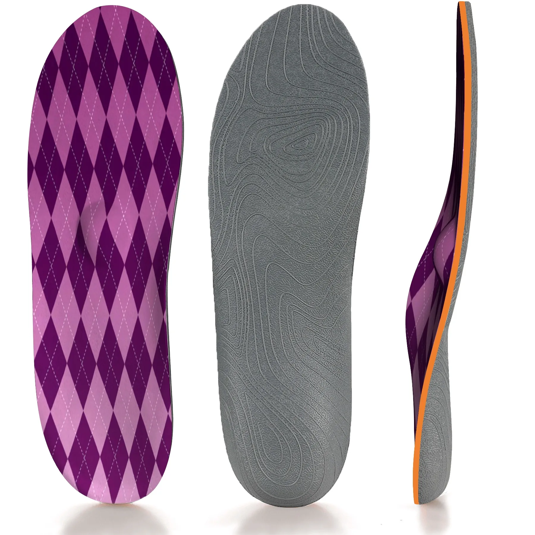 

Фиолетовые блочные ортопедические вставки с поддержкой свода стопы-лучшие стельки для подошвенного фасциита, бега, плоскостопия, пяточной ...