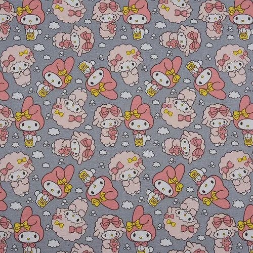 rabbit sheep My Melody кролик фортепиано овца облако печать ручная работа пэтчворк хлопок холст тканевая Подушка Diy скатерть Диван Обложка 91 см x 145 см - Цвет: rabbit sheep