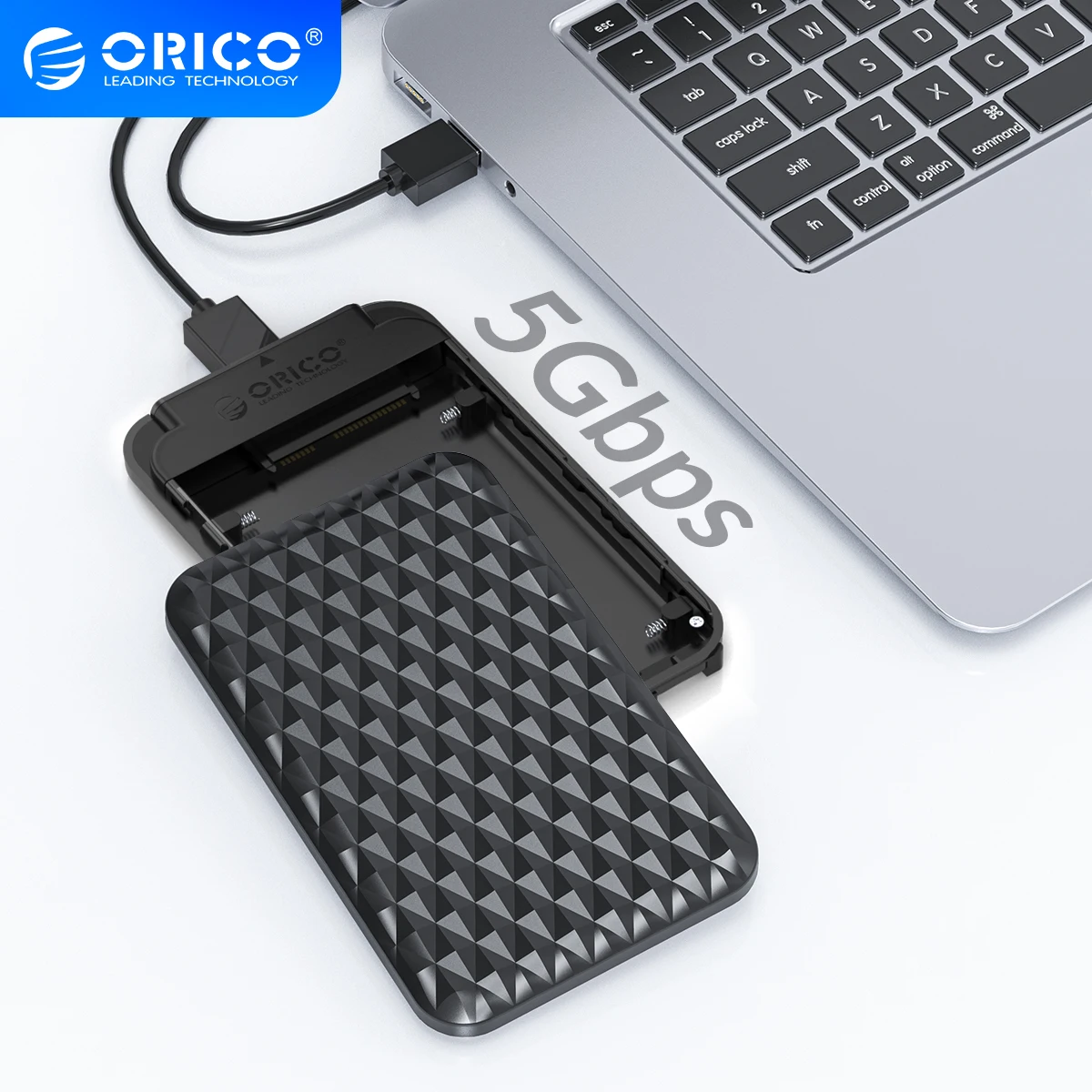 

ORICO 2,5 дюймов HDD чехол SATA к USB 3,0 5 Гбит/с 4 ТБ корпус SSD, HDD Поддержка UASP Внешний HD чехол жесткий диск коробка для 7-9,5 мм HDD