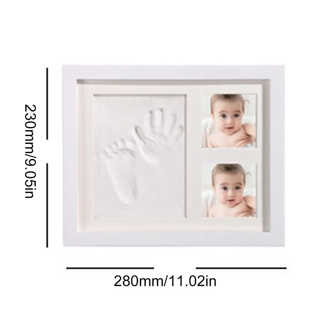 

New Baby Kids Birthday Gift Newborn Hand Foot Print Ornaments 12 Months Photo Frame
