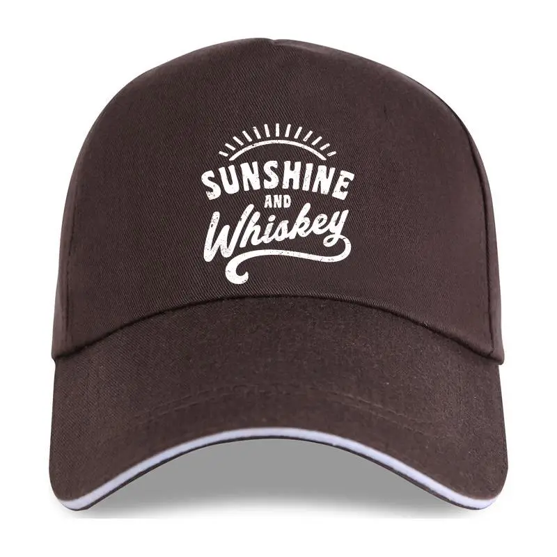 

New Sunshine and Whiskey Funny Summer Drinking Drunk Sunset Humor Whisky Mens Men Cotton 100% Baseball cap