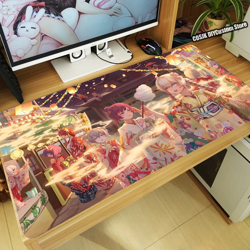 Новый Коврик для мыши Аниме Honkai Impact 3 Yae Sakura большой милый игровой коврик