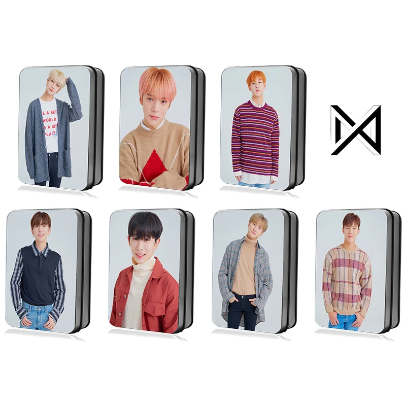 Kpop MONSTA X Shownu Won Ho Kihyun I.M Minhyuk фотография Поляроида Lomo карты Мода MONSTA X вентиляторы подарки металлический ящик 30 шт. карты