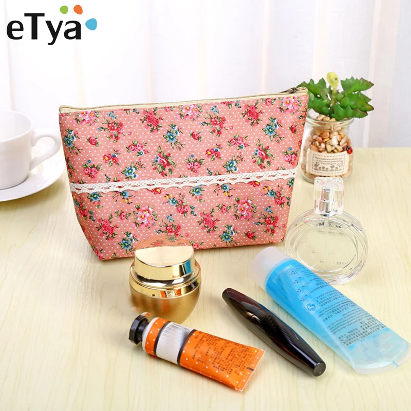 

Cosmetic Bag Ladies Fashion Floral Travel Necessaries Makeup Case Women Wash Toiletry Bags Cosmetics Organizer Bag Case Pouch