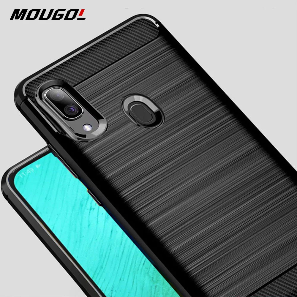 Чехол для Samsung Galaxy A40 A30 чехол из углеродного волокна противоударный телефона A 40 30