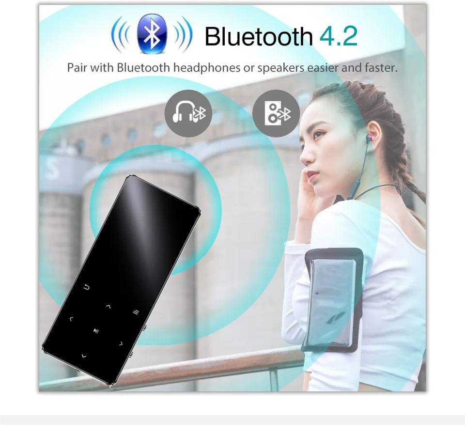 Новинка 2021 музыкальный MP3-плеер с Bluetooth 8 ГБ 16 32 вставка для SD-карты сенсорными