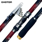 Карбоновая телескопическая удочка GHOTDA, супержесткая Удочка из углеродного волокна для путешествий, кастинга, спиннинг, 2,1 м, 2,4 м, 2,7 м, 3,0 м, 3,6 м