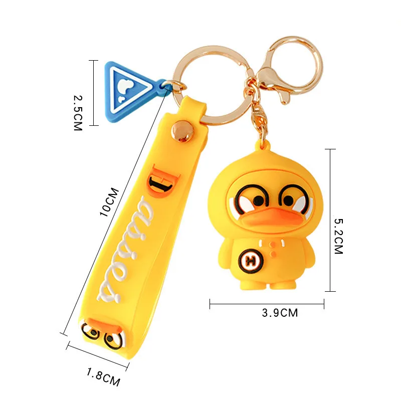 

2021 New Fashion Almost Lovely Duck Keychains Doctor Duck Doll Car Key Chain Couple Bag Decorative Pendant Key Rings