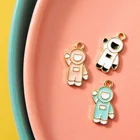 10 шт. Новинка Очаровательная мультяшная астронавт Шарм для девочки Сделай Сам Изготовление ювелирных изделий серьги кулон браслет ожерелье Подарки ювелирные аксессуары