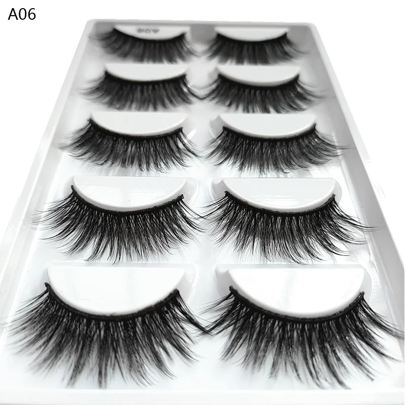 

Fluffy long 5 Pairs 3D False Eyelashes Natural Thick Long Eye Lashes Wispy Makeup Beauty Extension Tools