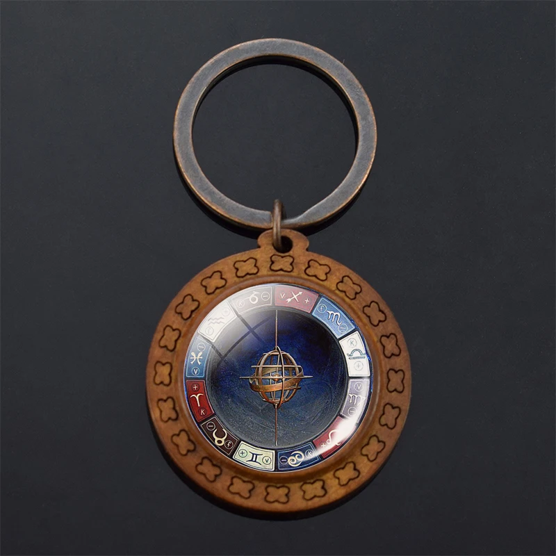 Новый деревянный брелок ручной работы специальный дизайн 12 созвездий Китайский