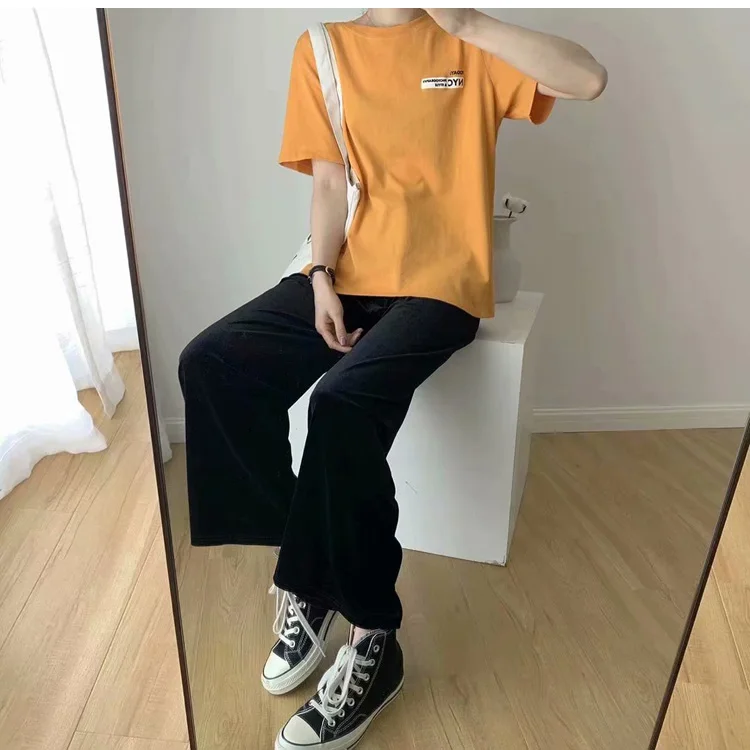 Женская футболка весна-лето 2020 новая стильная повседневная свободная