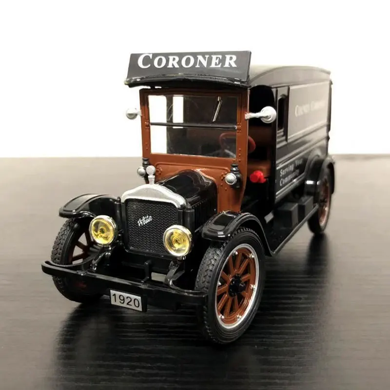 Фирменная 1/32 масштабная модель автомобиля игрушки 1920 белый Ван литой металлический автомобиль модель игрушки для коллекции, подарок, украшения