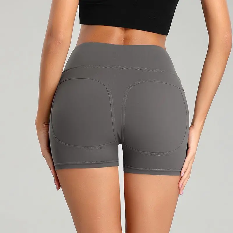 

Fitness Shorts Tight-fitting Women's Outerwear Sports Training 2022 Summer Peach Hip High Waist Yoga Pants Breathable Clothes