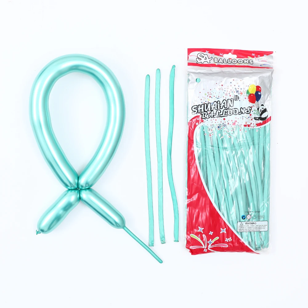 

10pcs Long Metallic Latex Balloons Event Party Wedding Spiral Magic Rose Gold Balloon Birthday Party Decorations Kids Supplies