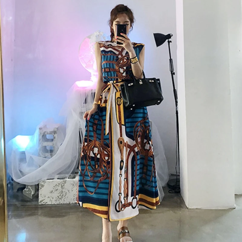 Женская рубашка с поясом на резинке модная в Корейском стиле круглым вырезом