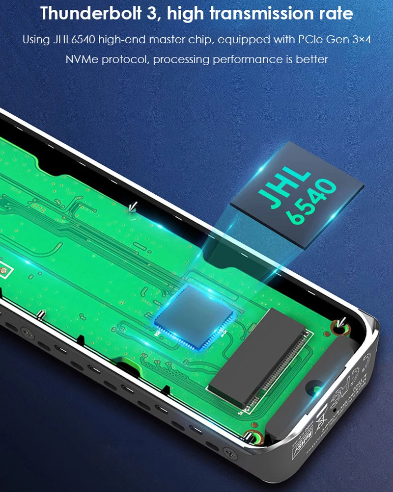 Сертифицированный Intel Thunderbolt™Внешний SSD накопитель 3 NVME USB Type C 40 Гбит/с отличное
