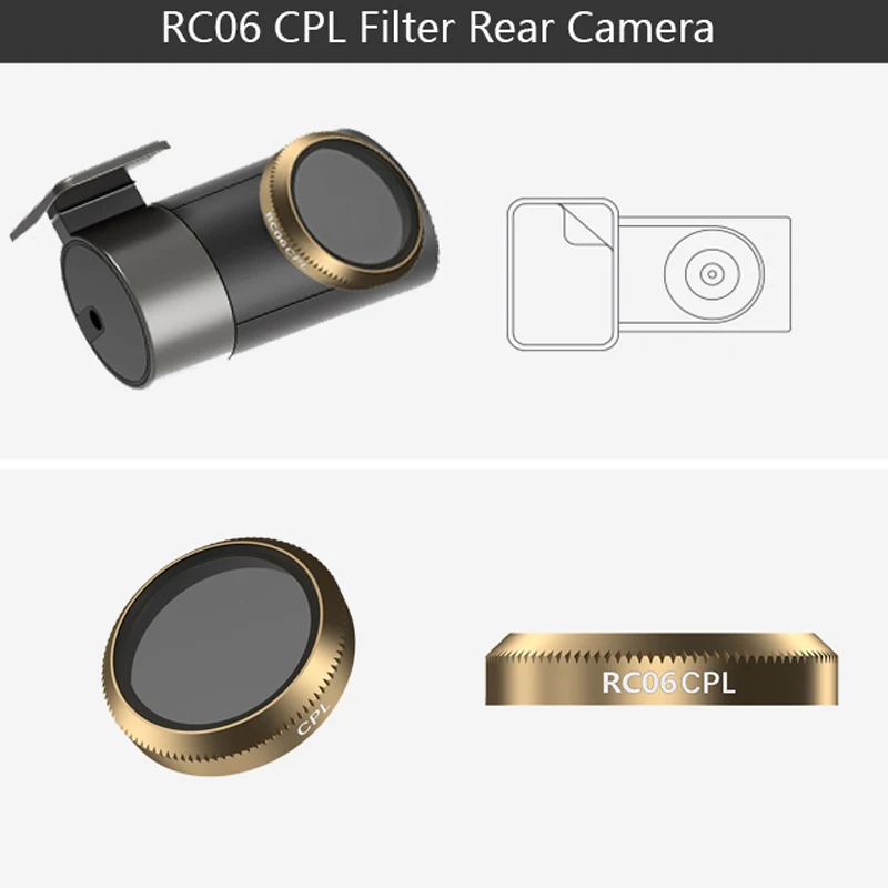 Для оригинального 70 mai Dash Cam A800s CPL Поляризационный или RC06 фильтр для задней камеры