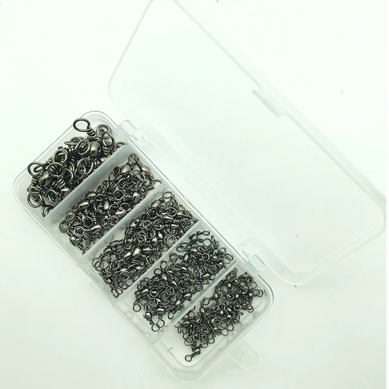 

115 Pieces of Rotatable Small Set Box Trigeminal Ring Fishing Connector Connecting Ring Fishing Accessories