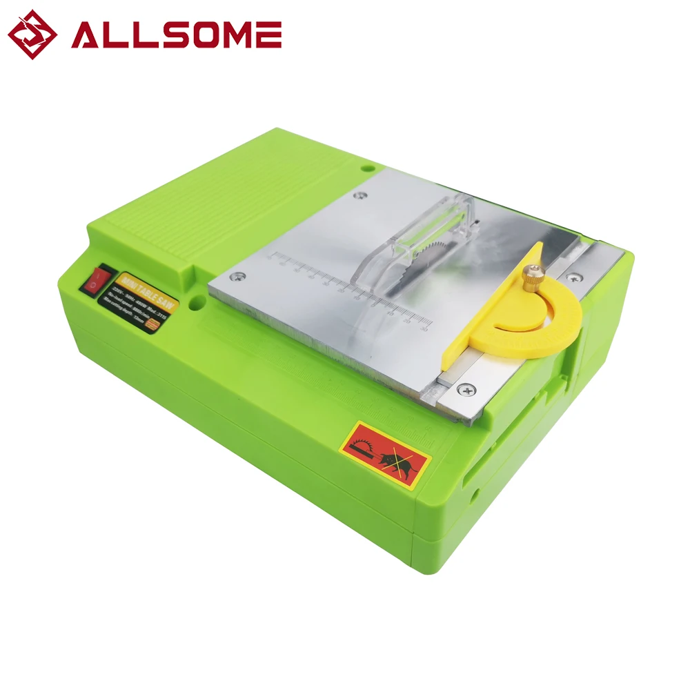ALLSOME 220V 480W Mini Portable Table Saw Multifunctional Handmade Woodworking Bench Saws Cutting Tool BG3115