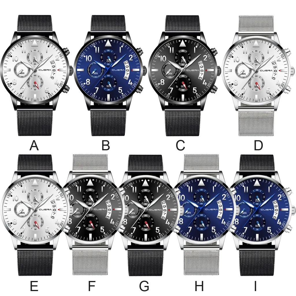 

NSSD New Fashion Mens Watches Stainless Steel Luxury Military Analog Sport Quartz Mens Wrist Watch Business Top Quality Watch